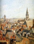 Camille Pissarro Old under the sun roof France oil painting artist